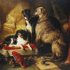 Edwin Landseer, Hector, Nero and Dash with the Parrot Lory, 1838 Royal Collection Trust / © His Majesty King Charles III 2023